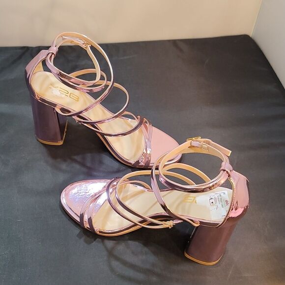 BRAND NEW X2B METALLIC STRAPPY HIGH HEEL WOMEN'S SANDAL - Picture 8 of 13